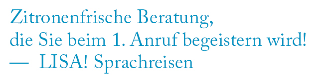 Zitronenfrische Fachberatung Sprachreisen die Sie begeistern wird LISA! Sprachreisen